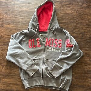 Ole Miss Rebels Gray Zipper Jacket